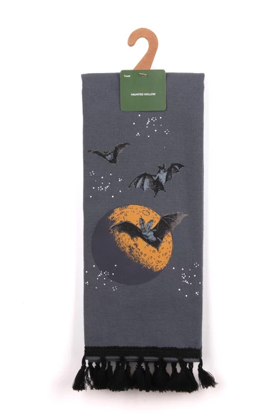 %100 Pamuk Özel Seri 40x65 Halloween Püsküllü El Havlusu Hediye Havlu - Resim 2