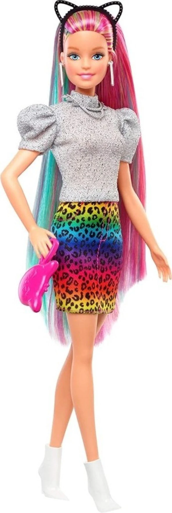 Barbie Barbie, Leopar Desenli Saçlar Bebeği GRN81 - 3