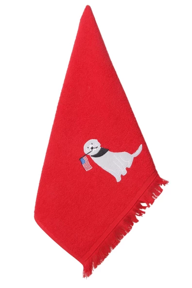 Pamuklu 40x66 Oturan Köpek El / Mutfak Havlusu - Resim 2