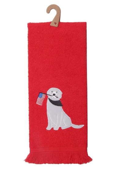 Pamuklu 40x66 Oturan Köpek El / Mutfak Havlusu ürün görseli 1