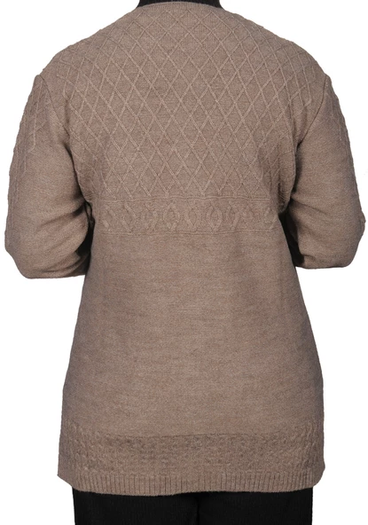 Kadın Vizon Düğmeli Kısa Hırka - 4