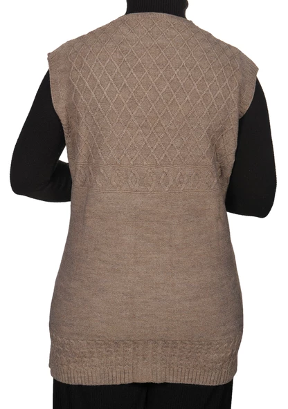 Kadın Vizon Düğmeli Yelek - 4