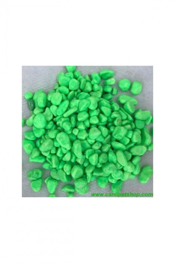 Akvaryum – Fanus – Teraryum Yeşil Renkli Dekor Taşları 8-10 Mm 1 Kg