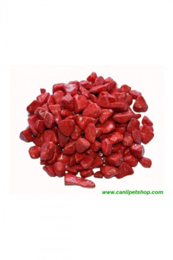 Akvaryum – Fanus – Teraryum Kırmızı Renkli Dekor Taşları 8-10 Mm 1 Kg