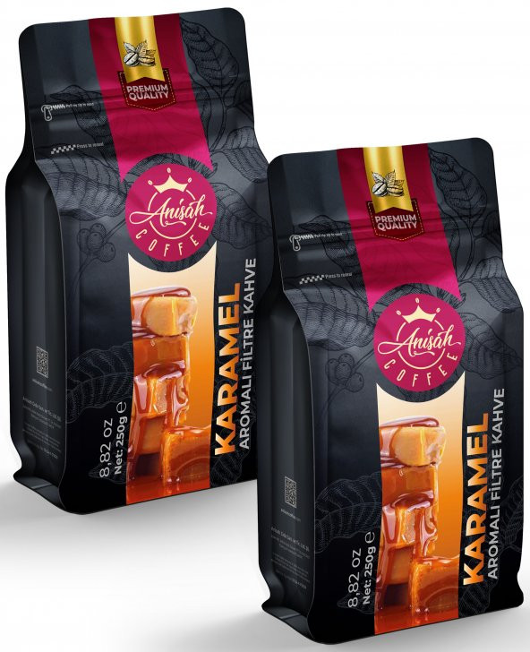 Anisah Coffee Karamel Aromalı Filtre Kahve 2 x 250 Gram