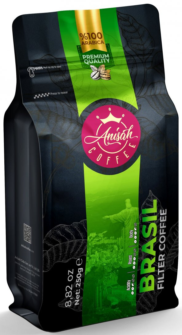 Anisah Coffee Brezilya Santos Filtre Kahve 250 Gram