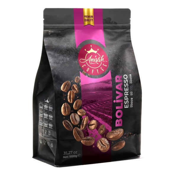 Anisah Coffee Bolivar Espresso Koyu Kavrulmuş 1000 Gram