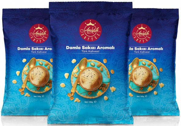Anisah Coffee Damla Sakızlı Türk Kahvesi 3lü Paket