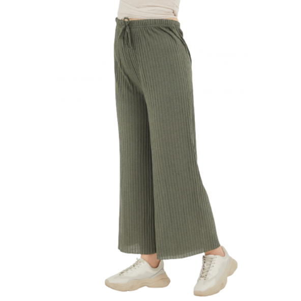 Fresh&Moda Kadın HakiFitilli Kaş Korse Pantolon - 3