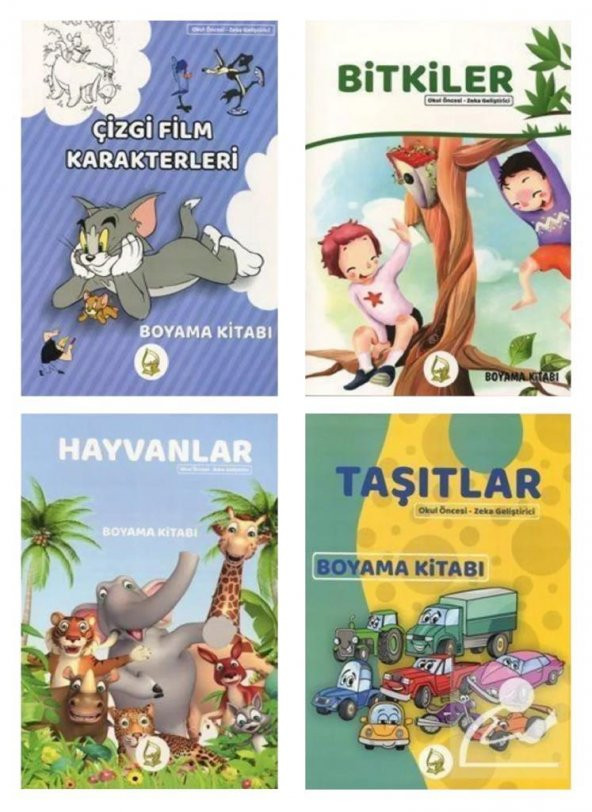 Okul Öncesi Zeka Geliştirici Boyama Seti (4 KİTAP)