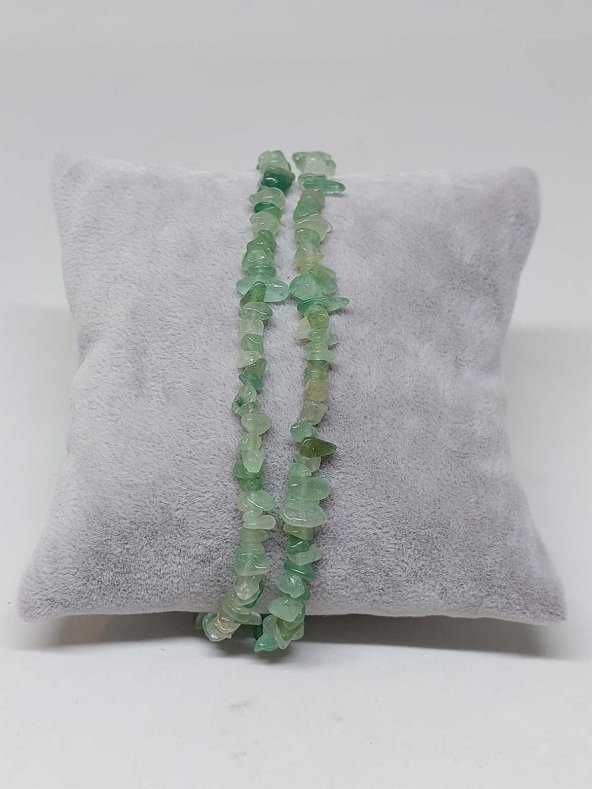 Aventurin Taşı İki Sıralı Bileklik Minik Boy 4-6mm Aralığı Şekilsiz ürün görseli