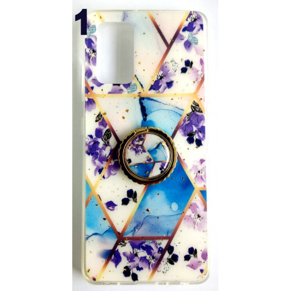 Samsung Galaxy A32 Yüzüklü Simli Lüks Kılıf