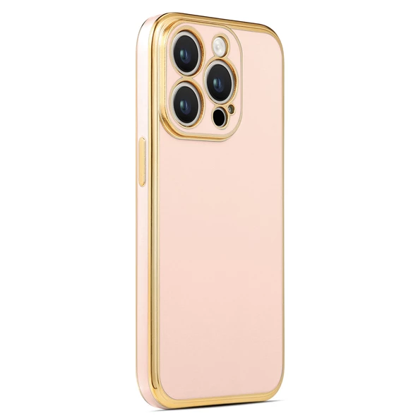 Apple iPhone 14 Pro Kılıf Zore Bark Kapak  Rose Gold