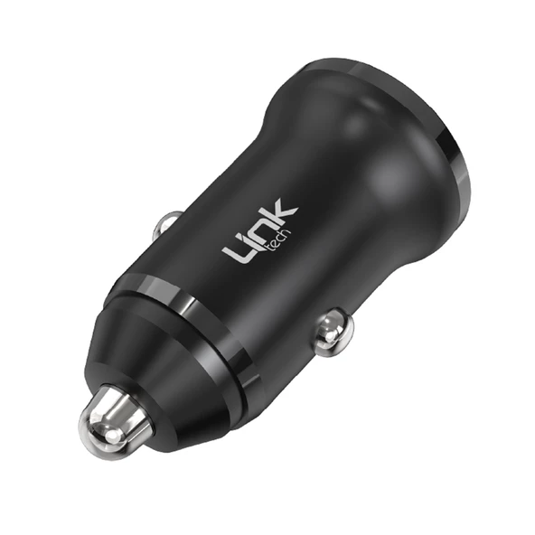 LinkTech C483e 12W 2x USB + Type-C USB Kablo Araç İçi Şarj Aleti Set Siyah - 3