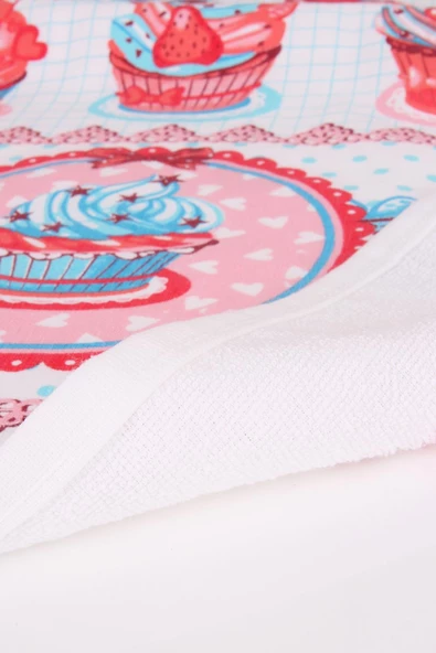 %100 Pamuk 2'li 50x70 Baskılı Mutfak Kurulama Havlu&Peçete - Resim 6