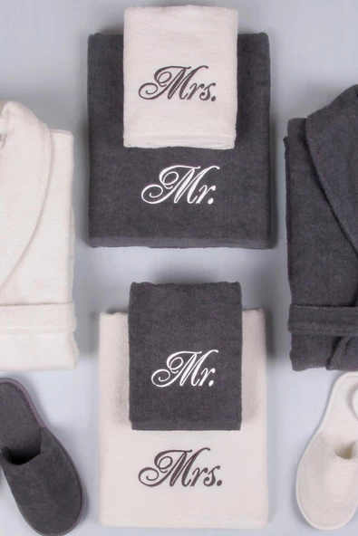 Baveno %100 Pamuk 8 Parça Havlu&Bornoz Aile Çeyiz Seti - 5