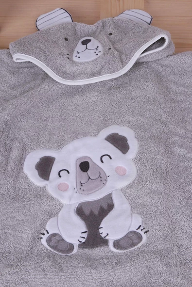 Baveno %100 Pamuk Yuvarlak Koala Çocuk Banyo&Plaj Panço Havlu - 2