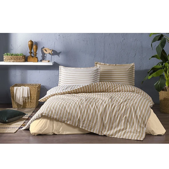 Özdilek Ranforce Çift Kişilik Nevresim Takımı-Trioline Kahve - 2