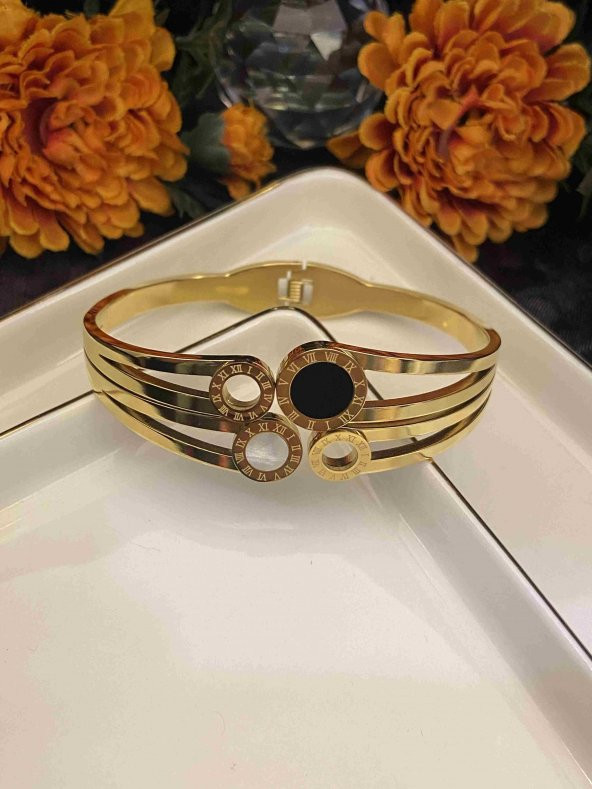 Aksesuar Çarşısı Sedef Taşlı Marka Kelepçe - Resim 2