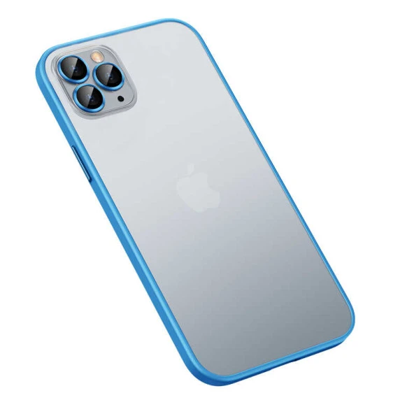 Apple iPhone 13 Pro Kılıf Zore Retro Kapak  Mavi