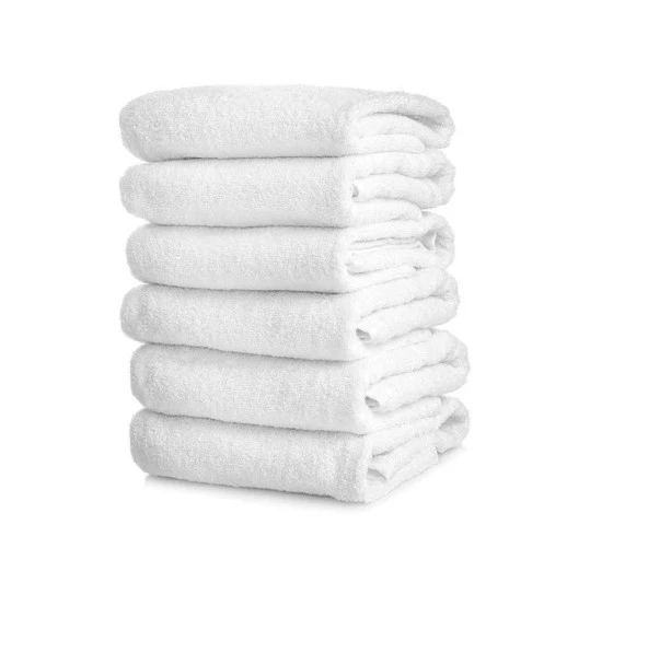 Nevresim Dünyası 6lı Otel Tipi 90x150 Banyo Havlusu Beyaz