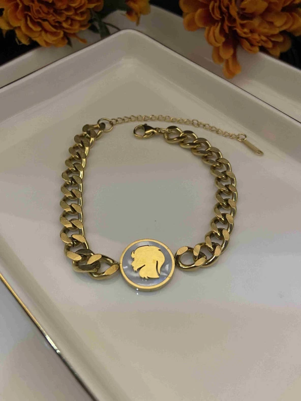 Aksesuar Çarşısı  Sedefli Aslan Figürlü Bileklik - Resim 2