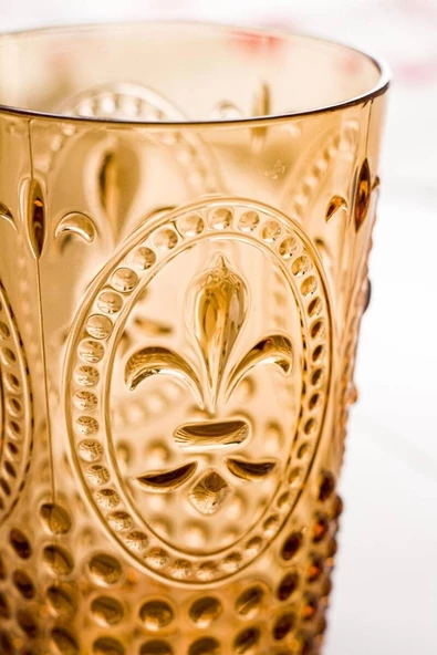 Akrilik Bal Tekli Kısa Bardak & Su Meşrubat Kahve Yanı Bardağı 400 ml ( Cam Değildir ) - 6