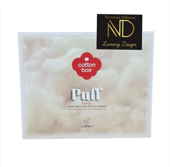Cotton Box Puff Nakışlı Ranforce Çift Kişilik Nevresim Takımı Elio Bakır Siyah - 5