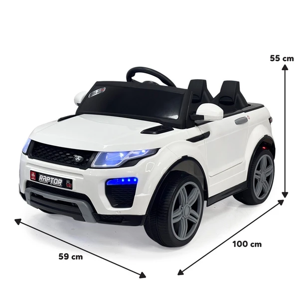 Akar Raptor Akülü Araba Uzaktan Kumandalı 12 v Beyaz - 3