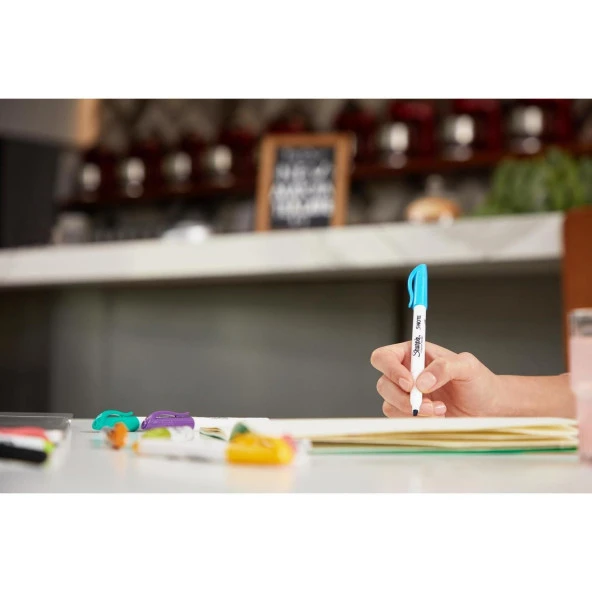 Sharpie Fosforlu Kalem Snote Çok İşlevli Karışık 12 Renk Karışık - Resim 8