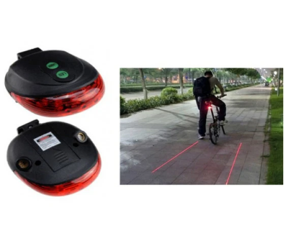 nefertiya Lazer Güvenlik Şeritli Bisiklet Stop Lambası
