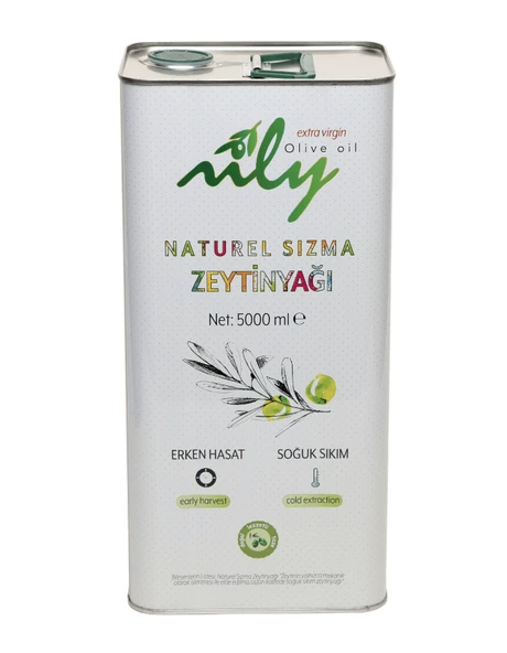 Nily Soğuk Sıkım Naturel Sızma Zeytinyağı (5L)