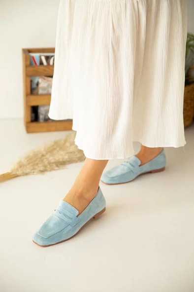 Marjinix Trendy Düz Tokalı Kadın Babet Ayakkabı - 9