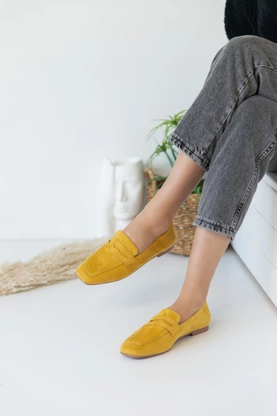 Marjinix Trendy Düz Tokalı Kadın Babet Ayakkabı - 6