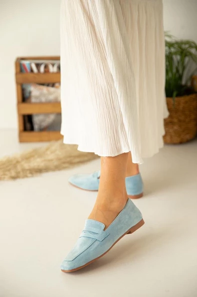 Marjinix Trendy Düz Tokalı Kadın Babet Ayakkabı - 10