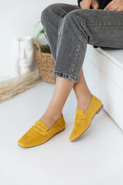 Marjinix Trendy Düz Tokalı Kadın Babet Ayakkabı - 4