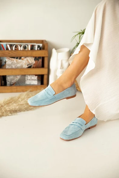 Marjinix Trendy Düz Tokalı Kadın Babet Ayakkabı - 7