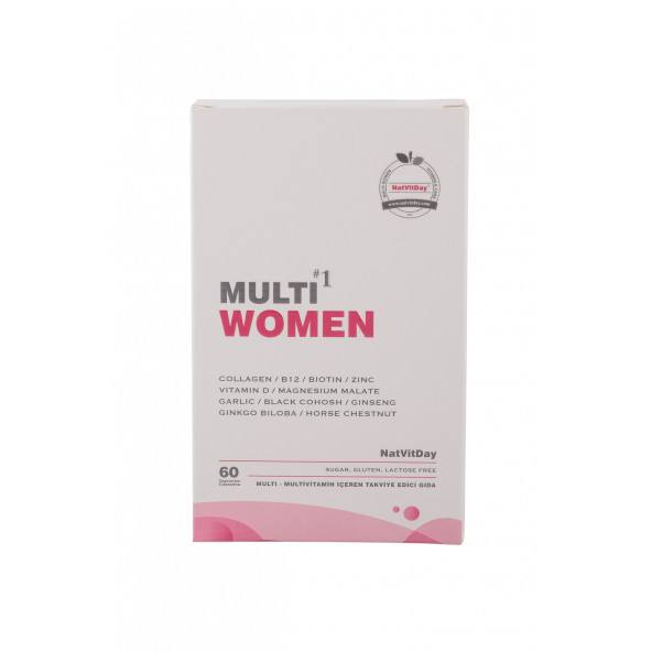 Natvitday Multi Women Multivitamin Içeren Kapsül Takviye Edici Gıda 60 Kapsül