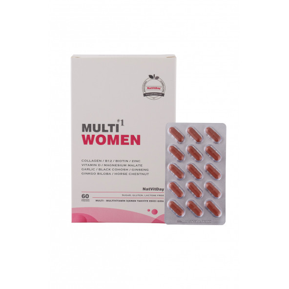 Natvitday Multi Women Multivitamin Içeren Kapsül Takviye Edici Gıda 60 Kapsül - 4