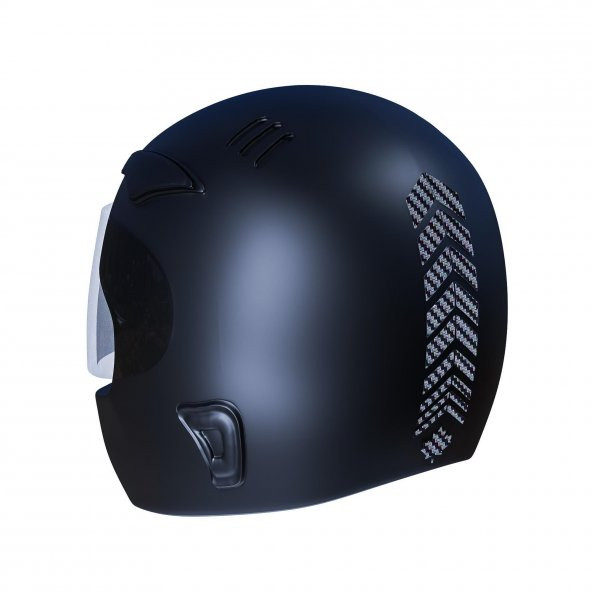 Moto Rider 4lü Sticker Seti Siyah Karbon Fiber Dokulu İç Dış Jant Şeridi Kask ve Çamurluk Çınar Extreme - 5