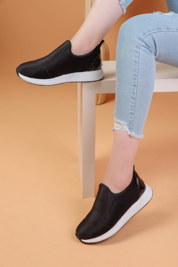 Marek Siyah Renkli Paraşüt Kumaş Kadın Spor Ayakkabı - 7