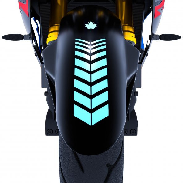 Moto Rider 4lü Sticker Seti Nane Yeşili İç Dış Jant Şeridi Kask ve Çamurluk Çınar Extreme - 4