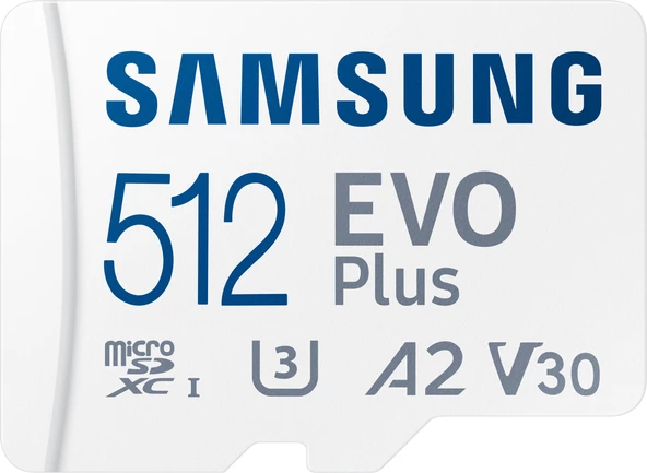 Samsung Evo Plus 512GB microSD Hafıza Kartı MB-MC512KA/TR (Samsung Türkiye Garantili)