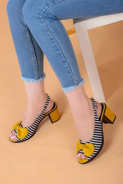 Julia Sarı Renkli Kadın Topuklu Ayakkabı - 3