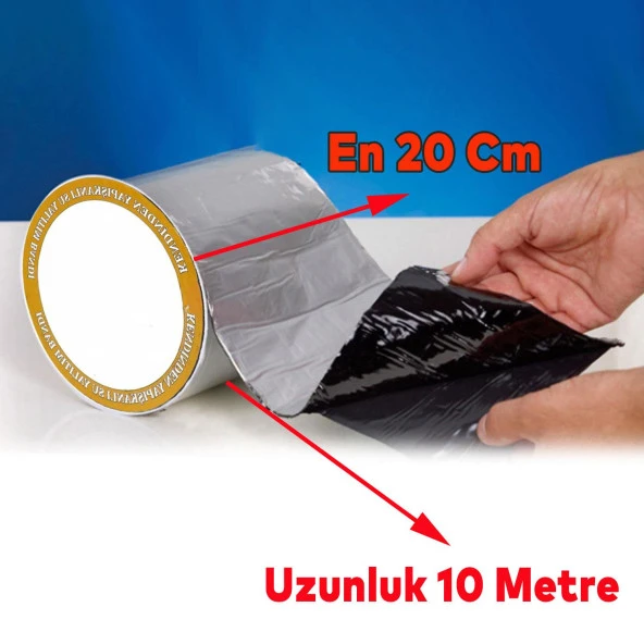 Çatı Yalıtım Baca Dibi Bandı Folyolu Ses Su Yalıtım Bant Bandı 20 cm x 10 Mt - 2