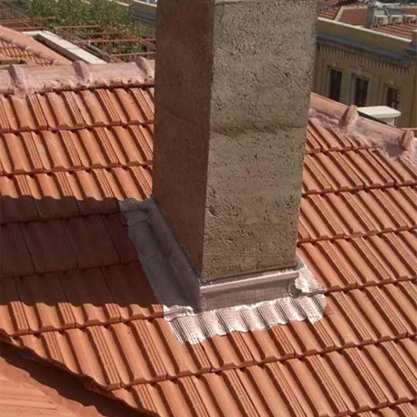 Çatı Yalıtım Baca Dibi Bandı Folyolu Ses Su Yalıtım Bant Bandı 20 cm x 10 Mt - 5