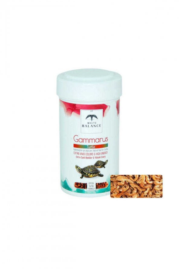 Gammarus Kurutulmuş Karides 100ml Kaplumbağa Yemi