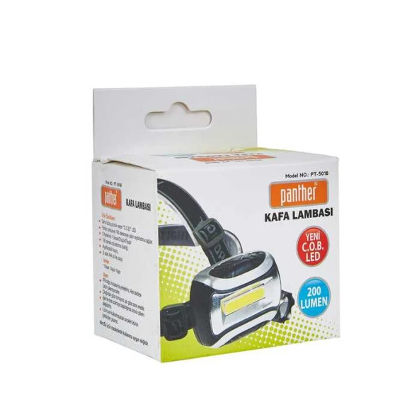 Panther 200 Lümen Pilli COB LED Kafa Lambası PT-5018 - 3