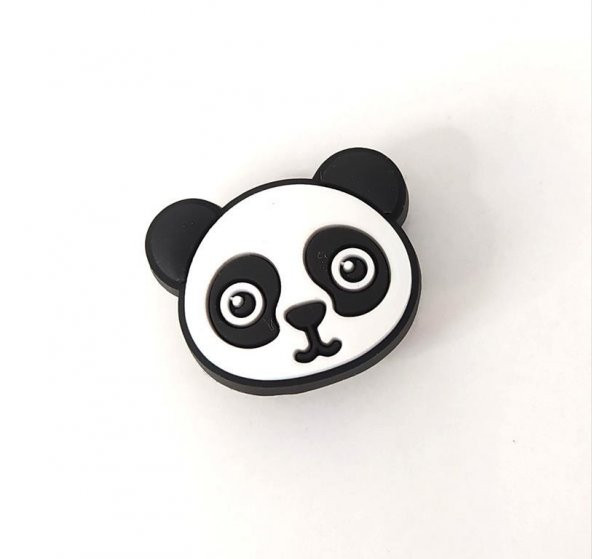 Terlik Ayakkabı Sandalet Tokası Panda 1 Adet Silikon Kız Erkek Aksesuar Hediye - 3