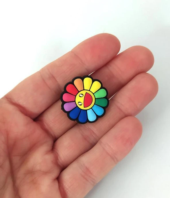 Terlik Ayakkabı Sandalet Tokası Çiçek 1 Adet Silikon Kız Erkek Aksesuar Hediye